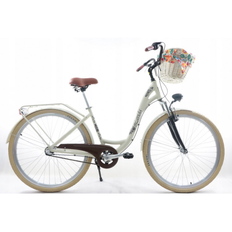 Dámsky retro bicykel Hliníkový 28" Lavida 3-prevodový [A] Krémová